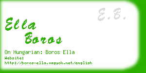 ella boros business card